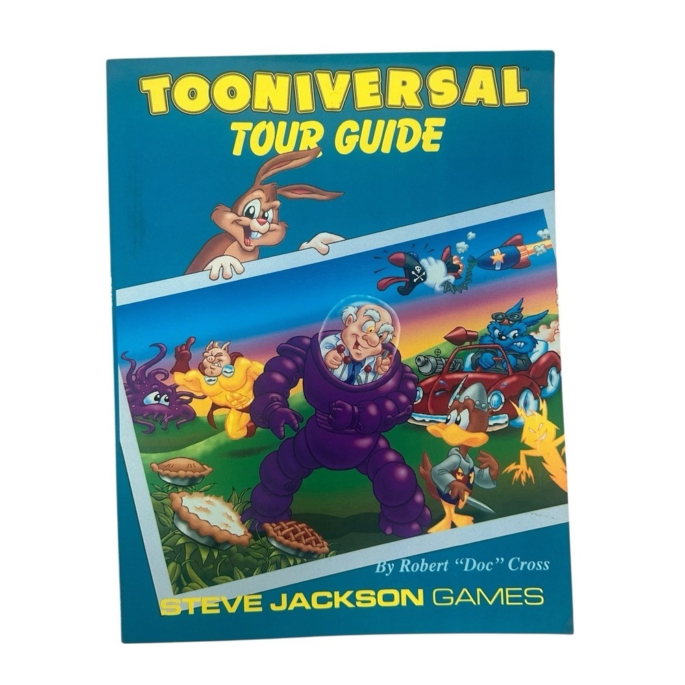 SJG Tooniversal Tour Guide Game 1992 Steve Jackson Games Book 1-55634-216-0